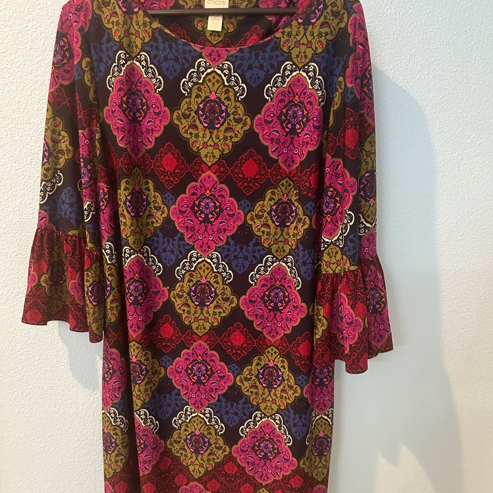 Chico's Multicolor Long Sleeve Dress